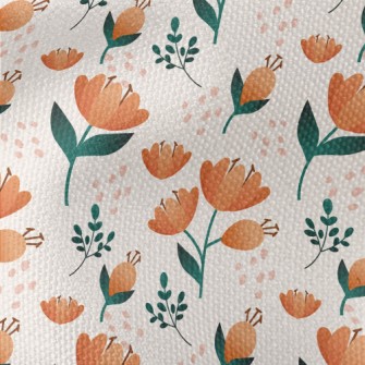 Delicate Peach-colored Flowers Waterproof Canvas