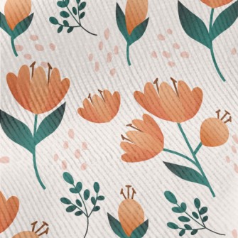 Delicate Peach-colored Flowers Standard Corduroy