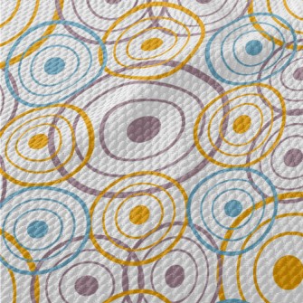 Psychedelic Circles Birdseye Piqué