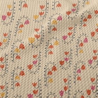 Cute Little Lily Of The Valley Birdseye Piqué