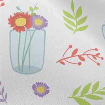 Transparent Vase Flowers Chiffon