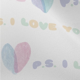 Pastel Love Text Chiffon