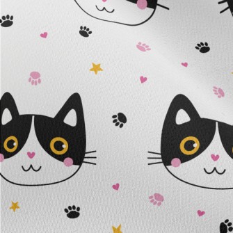 Shy Blushing Black Cat Chiffon