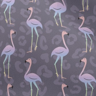 Fashion Leopard Print Flamingo Chiffon