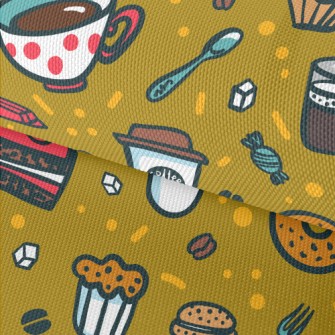 Coffee Donut Cake Waterproof Oxford