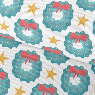 Bow Christmas Wreath Waterproof Oxford