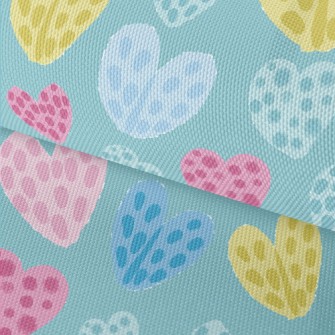 Irregular Dotted Love Heart Waterproof Oxford