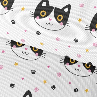 Shy Blushing Black Cat Waterproof Oxford