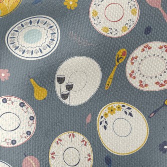 Fine Ceramic Tableware Waterproof Canvas