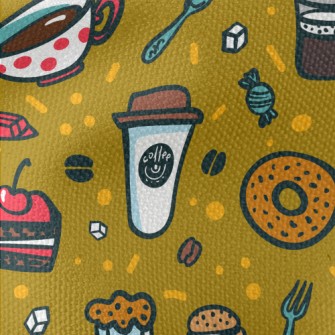 Coffee Donut Cake Waterproof Canvas