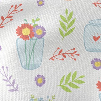 Transparent Vase Flowers Waterproof Canvas