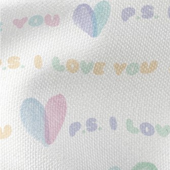 Pastel Love Text Waterproof Canvas