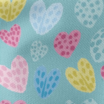 Irregular Dotted Love Heart Waterproof Canvas