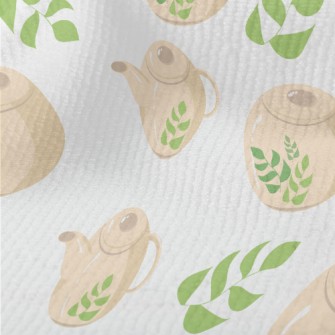 Green Leaf Teapot Teacup Terry