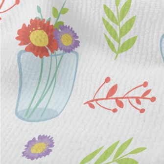 Transparent Vase Flowers Terry