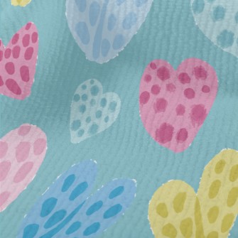 Irregular Dotted Love Heart Terry