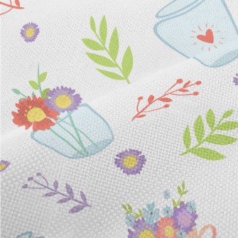 Transparent Vase Flowers Performance Linen