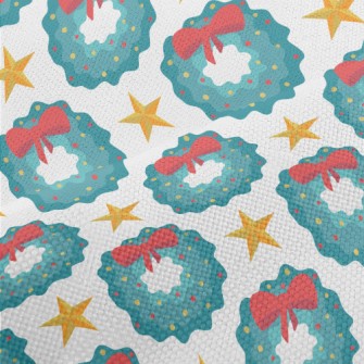 Bow Christmas Wreath Performance Linen