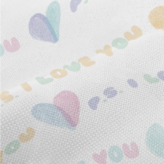 Pastel Love Text Performance Linen