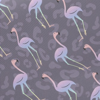 Fashion Leopard Print Flamingo Twill
