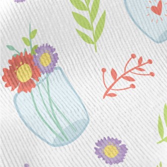 Transparent Vase Flowers Standard Corduroy