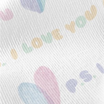 Pastel Love Text Standard Corduroy