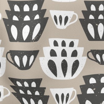 Simple Cups, Bowls And Plates Stretch Ponte