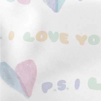 Pastel Love Text Stretch Ponte