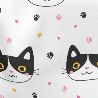 Shy Blushing Black Cat Stretch Ponte