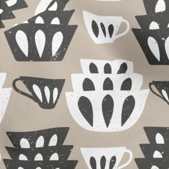 Simple Cups, Bowls And Plates Micro Fleece