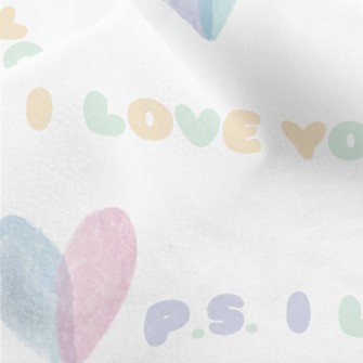 Pastel Love Text Micro Fleece
