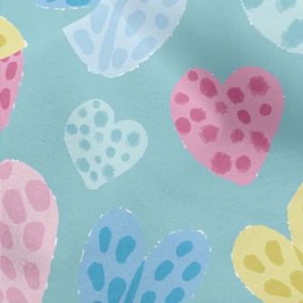 Irregular Dotted Love Heart Micro Fleece