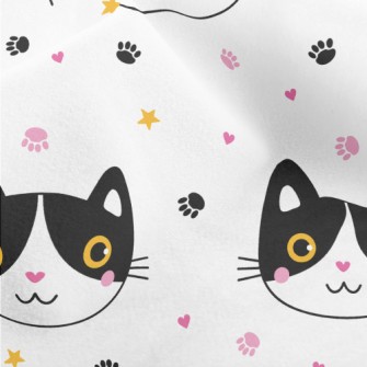 Shy Blushing Black Cat Micro Fleece