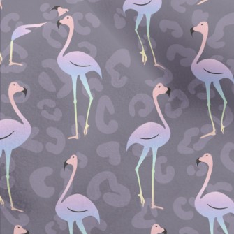 Fashion Leopard Print Flamingo Micro Fleece