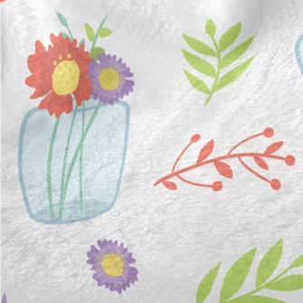 Transparent Vase Flowers Minky