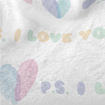 Pastel Love Text Minky
