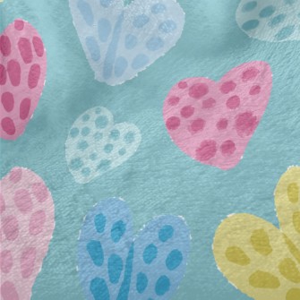 Irregular Dotted Love Heart Minky
