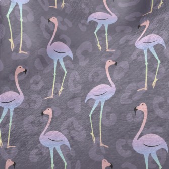 Fashion Leopard Print Flamingo Minky