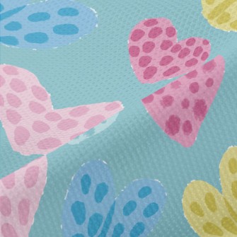 Irregular Dotted Love Heart Piqué