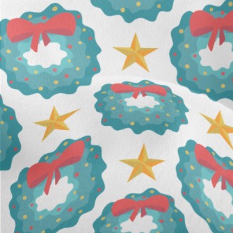 Bow Christmas Wreath Lightweight Performance Linen