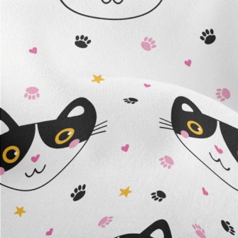 Shy Blushing Black Cat Lightweight Performance Linen
