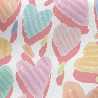Colorful Love Lines Jersey Backed Fleece