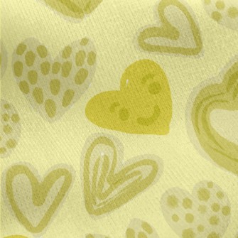 Smiley Face, Love Jersey Backed Fleece