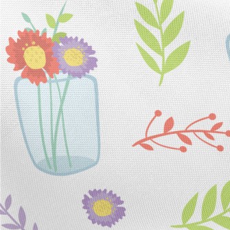 Transparent Vase Flowers Pongee