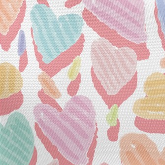 Colorful Love Lines Pongee