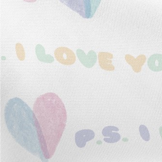 Pastel Love Text Pongee