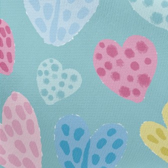 Irregular Dotted Love Heart Pongee