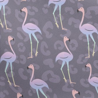 Fashion Leopard Print Flamingo Pongee