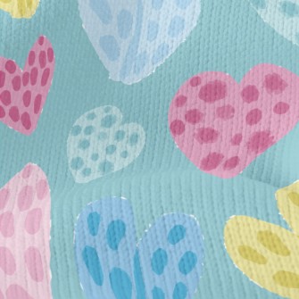 Irregular Dotted Love Heart Stretch Jersey