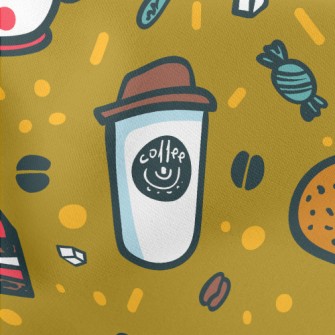 Coffee Donut Cake Lightweight Cotton Poplin